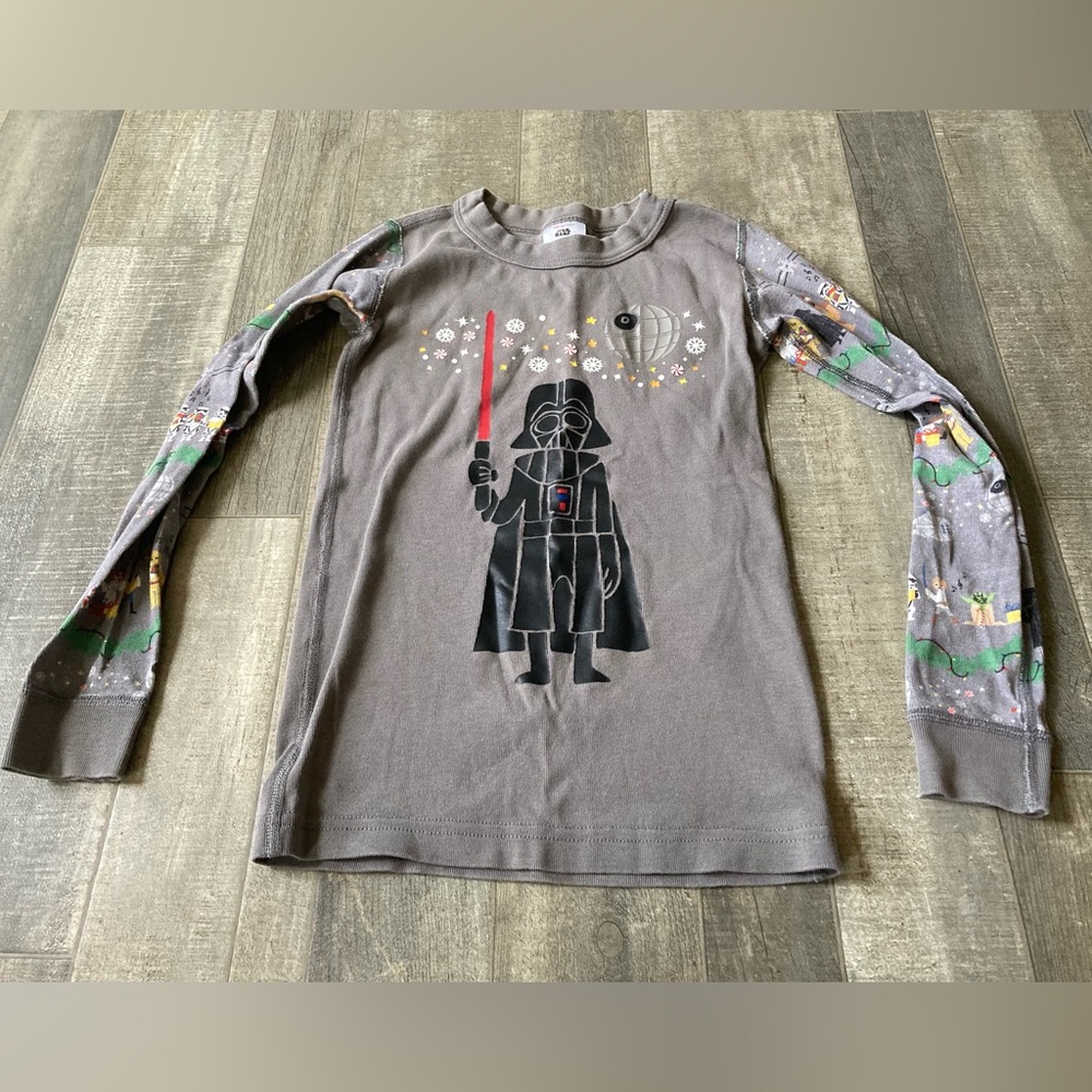 Hanna Andersson Star Wars Darth Vader PJ Pajama Christmas Xmas Top 130 US 8